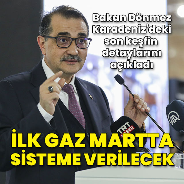 Bakan Dönmez İlk gaz mart ayında sisteme verilecek