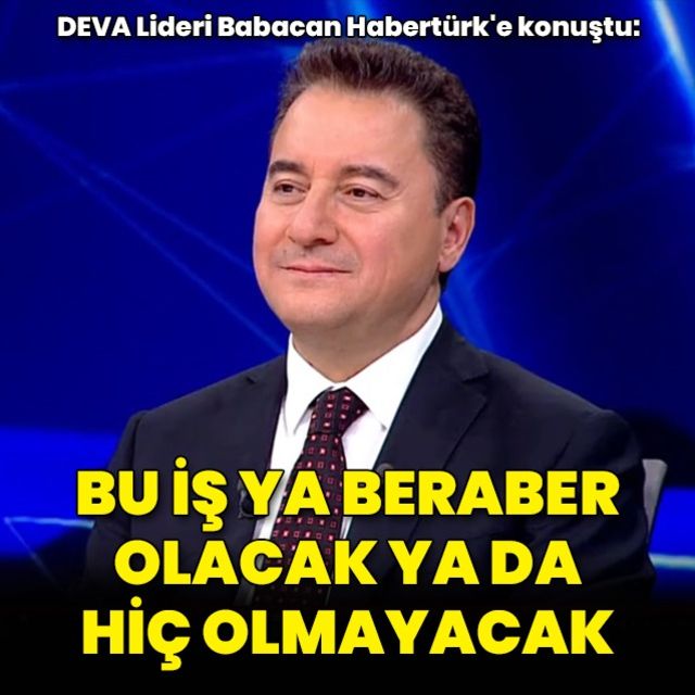 DEVA Partisi Lideri Ali Babacan Habertürk te soruları yanıtladı