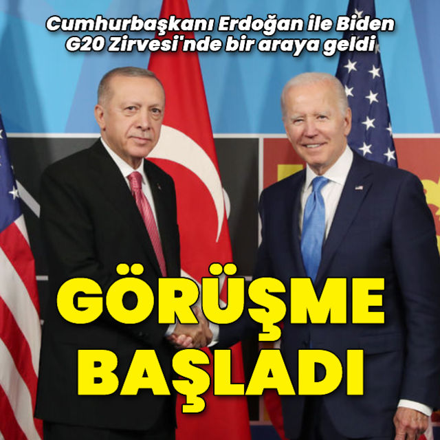 Cumhurbaşkanı Erdoğan ın ABD Başkanı Joe Biden ile görüşmesi başladı