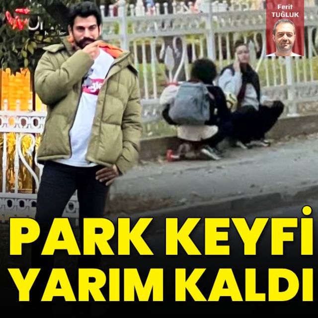 Burak Özçivit ile Fahriye Evcen in park keyfi yarım kaldı