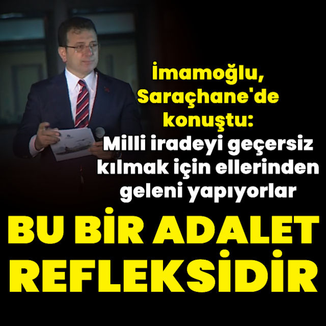 İBB Başkanı İmamoğlu'ndan açıklamalar