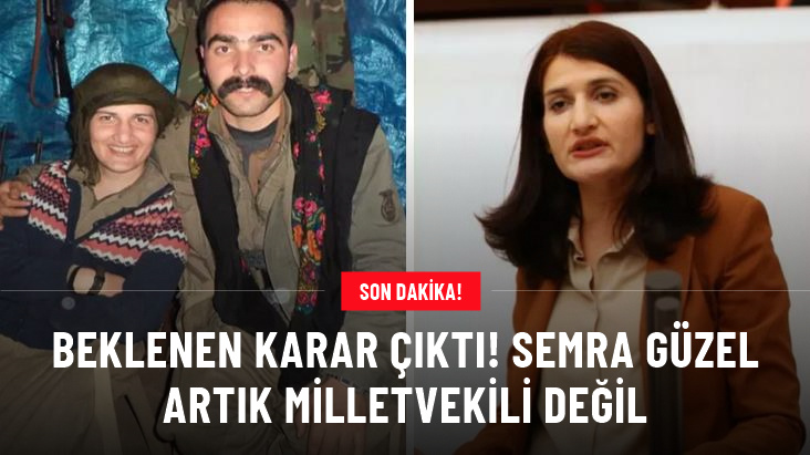 PKK'lı teröristle fotoğrafları çıkan HDP'li Semra Güzel'in vekilliği düşürüldü