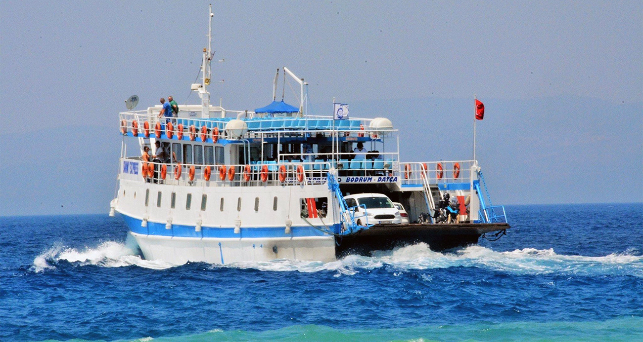 Bodrum Datça Datça Bodrum feribot ulaşımının iki seferi teknik arıza nedeniyle iptal