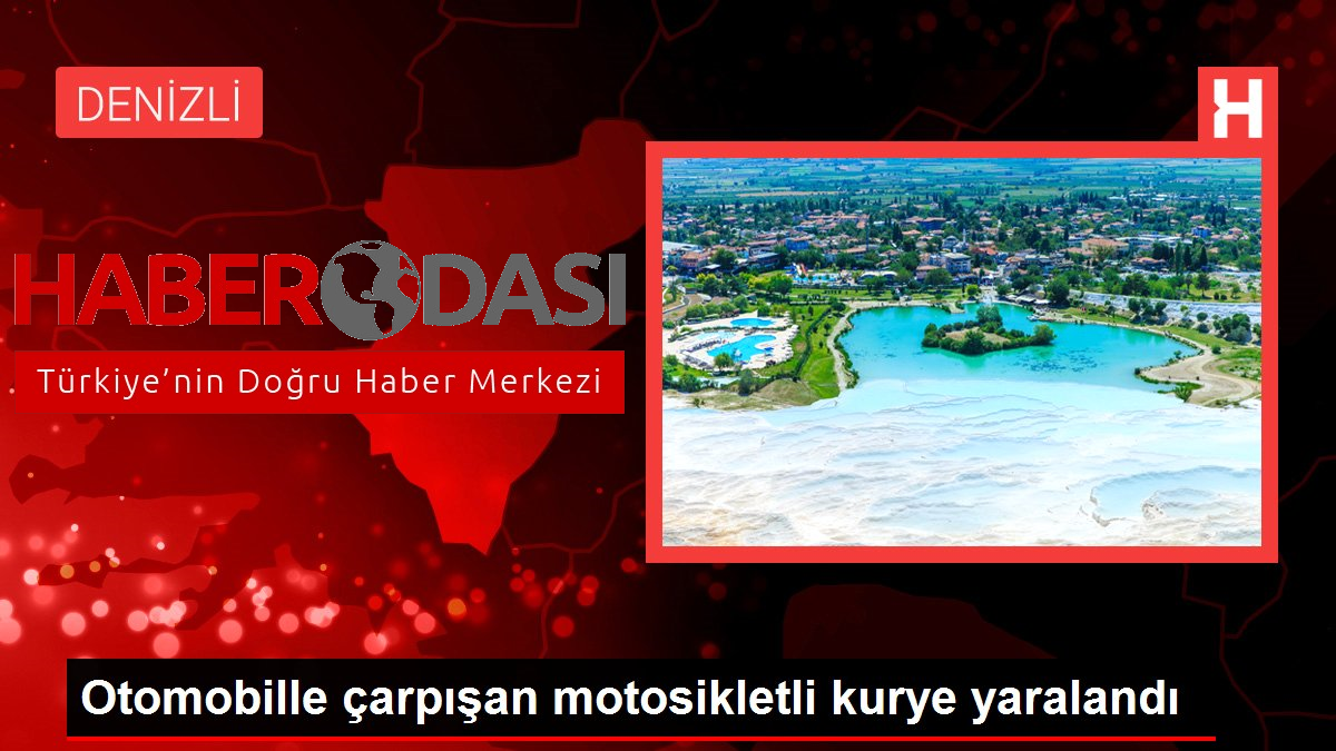 Otomobille çarpışan motosikletli kurye yaralandı