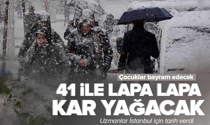 Lapa lapa kar yağacak  Meteoroloji 41 ili uyardı  İstanbula kar yağacak mı Uzmanlar tarih verdi | Yeni haftada hava nasıl olacak