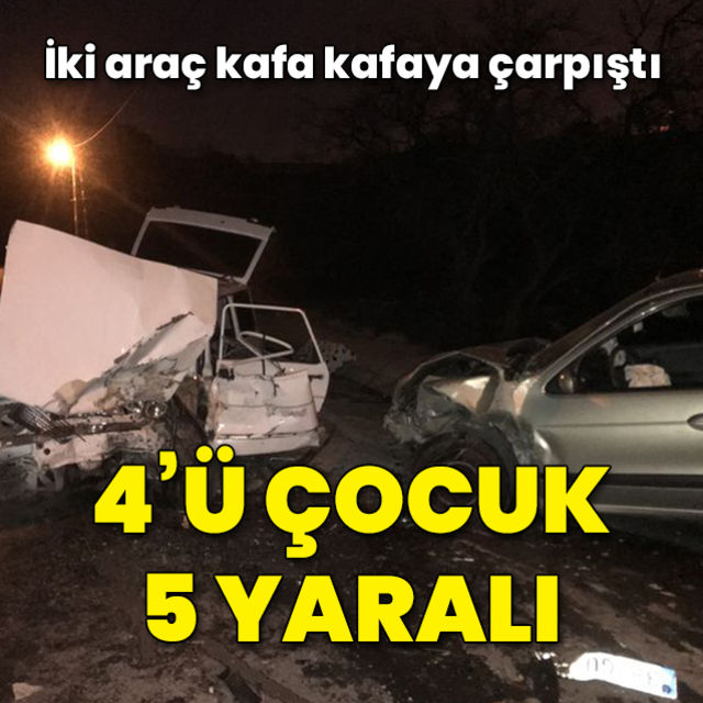 Kayseri deki trafik kazasında 4 ü çocuk 5 kişi yaralandı