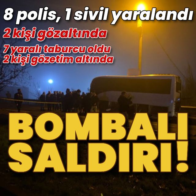 Son dakika haberi Diyarbakır da polis servis aracına bombalı saldırı 8 polis 9 yaralı