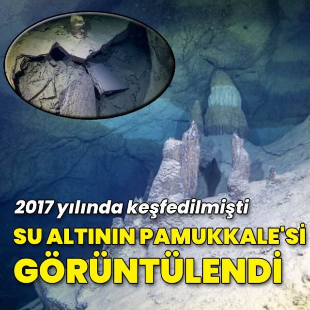 Doğu Akdeniz de 5 yıl önce keşfedilen su altı mağarası görüntülendi