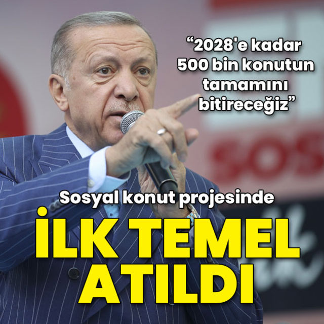 Sosyal konut projesinde ilk temel atıldı