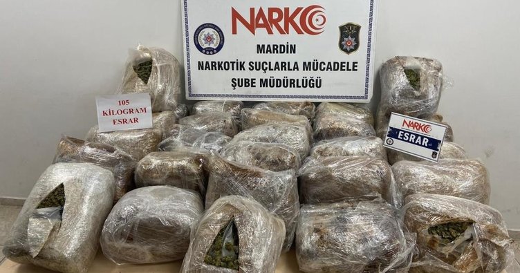 Mardinde 105 kilogram esrar ele geçirildi 5 kişi tutuklandı