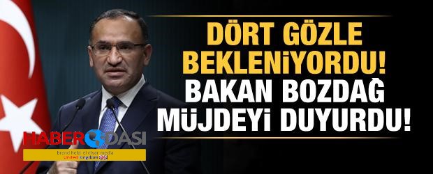 Adalet Bakanı Bekir Bozdağ müjdeyi duyurdu 18 bin 305 personel alımı yapılacak