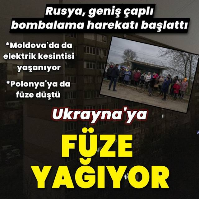 Ukrayna da başkent Kiev dahil bazı şehirlere Rus füze saldırıları düzenlendi