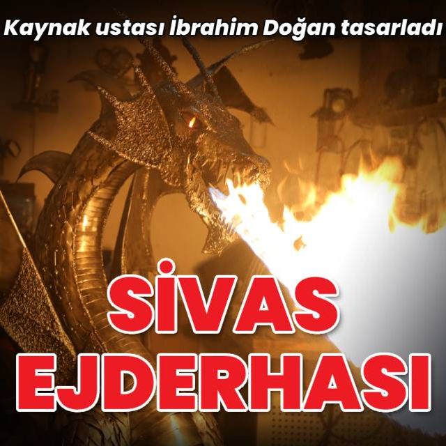 Sivaslı kaynak ustası tasarladı Alev püskürten ejderha