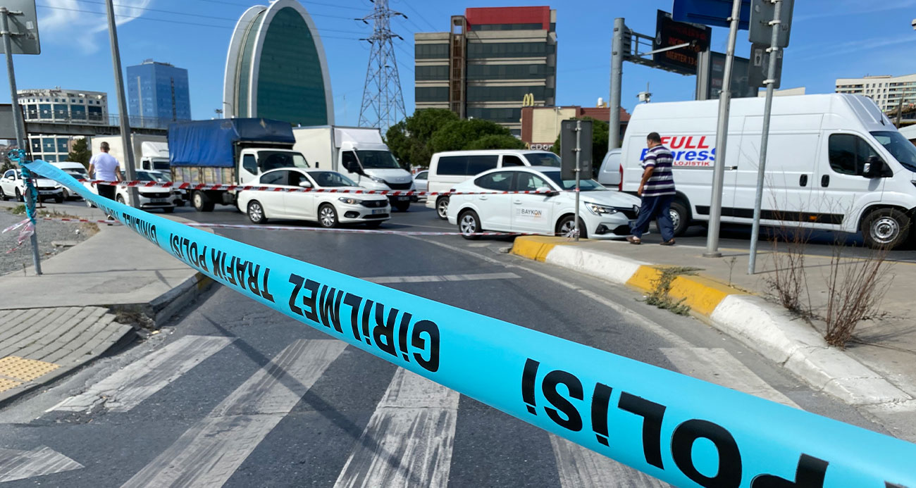 Bahçelievlerde mazot dökülen yol ulaşıma kapandı